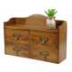 Classical Small Wood Storage Chests Desktop Receive Container Storage Cabinet