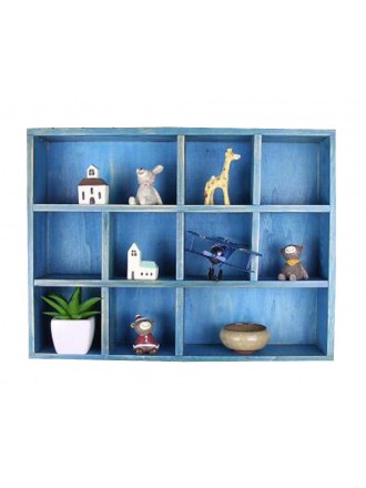 Classical Wood High-quality Storage Shelves Storage Rack, Blue