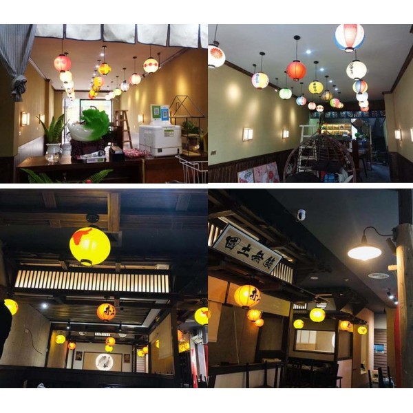 Durable Paper Lantern Japanese Style Restaurant Hanging Decor A