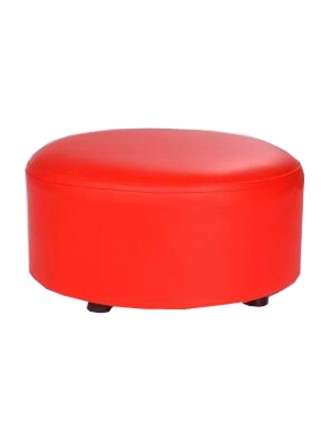 Creative Round Modern Small Faux Leather Stool Shoes Stool  Sofa Pier, Red