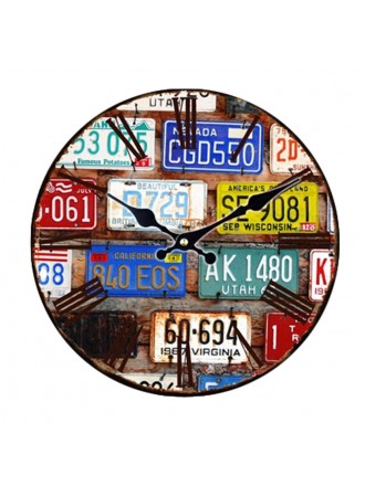 Vintage/Country Style Wooden Silent Round Wall Clocks Decorative Clocks,D