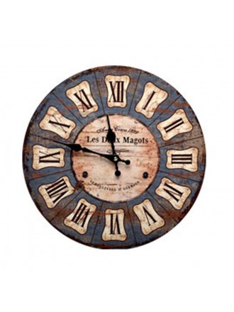 Personality Retro Wall Clock Adornment Bracket Clock Silent Bell Wall Decor H