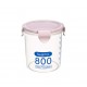 Set of 2 Food Storage Containers Seal Pots Plastic Storage Jars, 800ml, PINK