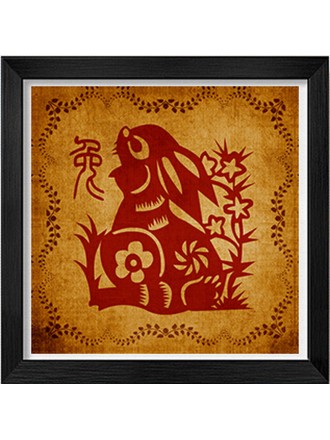 Chinese Traditional Ideas Paper-Cut Adornment Picture(Chinese Zodiac)-Rabbit