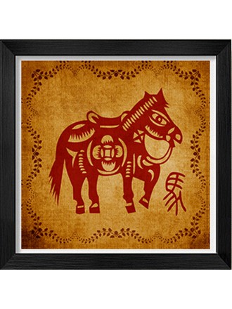 Chinese Traditional Ideas Paper-Cut Adornment Picture(Chinese Zodiac)-Horse