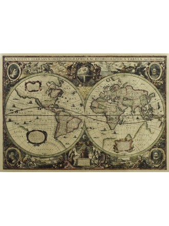 1641-year-old Nautical Charts Nostalgic Retro Kraft Paper Poster