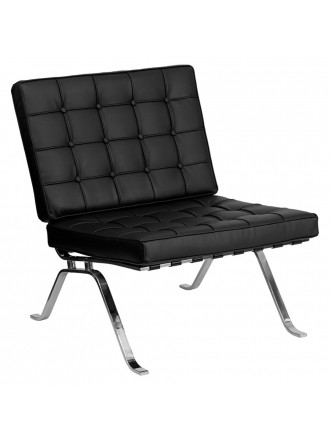 HERCULES Flash Series Black Leather Lounge Chair