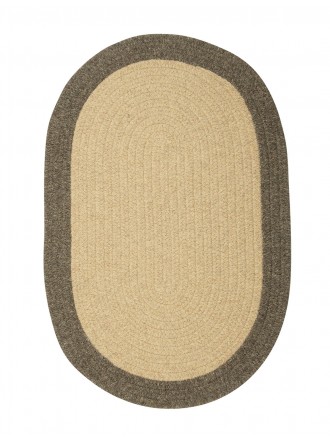 Colonial Mills Braided Hudson Beige 8'x11' Reversible Oval Area Rug