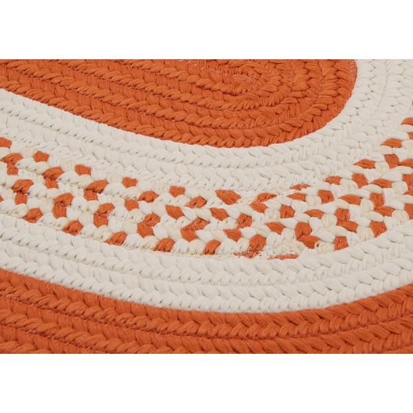 Colonial Mills Home Decorative Crescent Oval Rug Orange - 2'x4'
