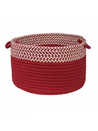 Colonial Mills Houndstooth Dipped Basket Red 14"x10"
