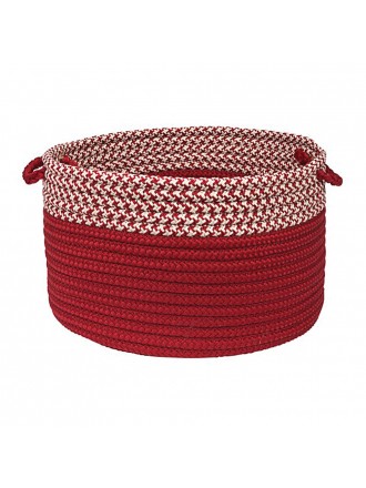 Colonial Mills Houndstooth Dipped Basket Red 24"x14"