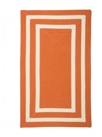 Colonial Mills Floor Decorative Braided La Playa Tangerine Area Rug Rectangle - 2'x10'