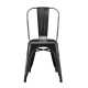 Stackable Metal Cafe Bistro Chair - Antique Black