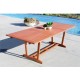 Outdoor Eucalyptus Wood Rectangular Extention Table with Foldable Butterfly