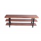 Mango Wood and Iron Console Table With Three Shelves, Brown and Black