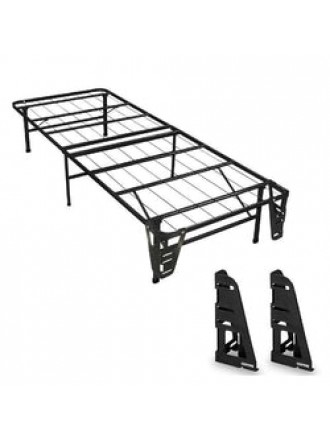 Twin size Metal Platform Bed Frame with 2 Headboard Brackets