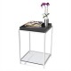 Modern End Table with Removable Tray in Black