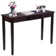 Walnut Brown Wood Console Sofa Table with Drawer