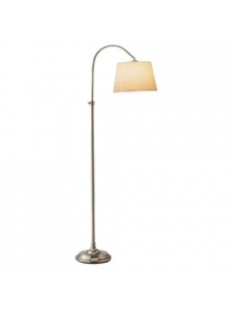 Elegant Arch Floor Lamp with White Linen Tapered Drum Shade