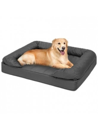 Comfy Memory Foam Dog Bed with Removable Grey Machine Washable Cover