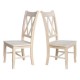Set of 2 - Traditional Unfinished Wood Dining Chairs