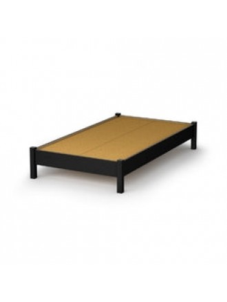 Twin size Contemporary Platform Bed Frame in Black Wood Finish