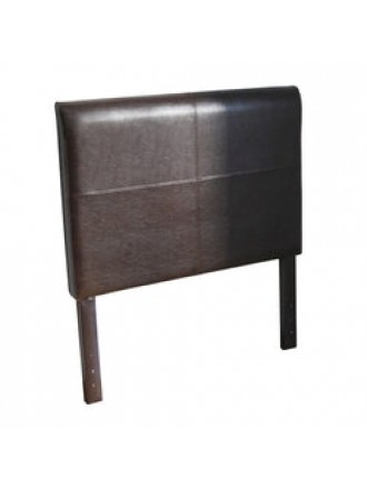 Twin size Brown Faux Leather Upholstered Headboard