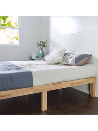 Twin Solid Wood Platform Bed Frame in Natural Finish