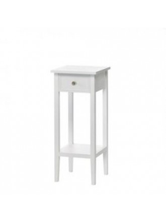 Classic White Side Table With Drawer