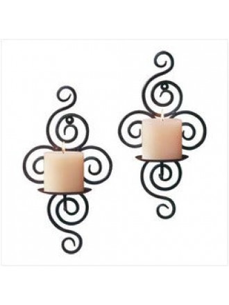 Scrollwork Candle Sconces