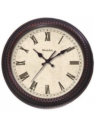 Westclox 20&quot; Round Marbled Case Finish Clock