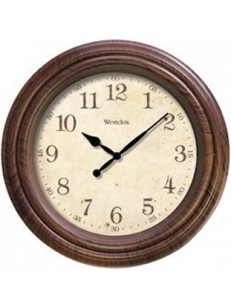 Westclox 10&quot; Realistic Woodgrain Wall Clock