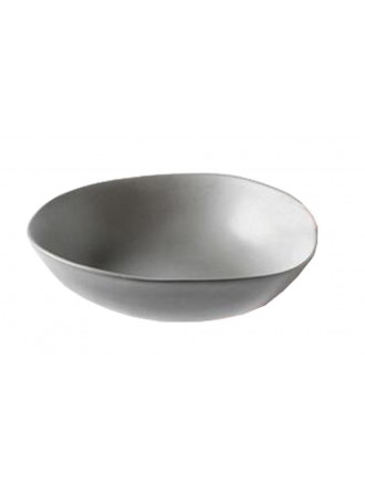 Ceramics Flat Dessert Cake Dish Platter Candy Dishes Salad Plate Ramen Bowl 6 Inch (Grey)