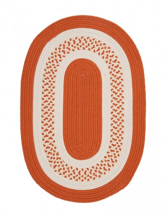 Colonial Mills Home Decorative Crescent Oval Rug Orange - 2'x8'