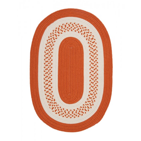 Colonial Mills Home Decorative Crescent Oval Rug Orange - 2'x12'