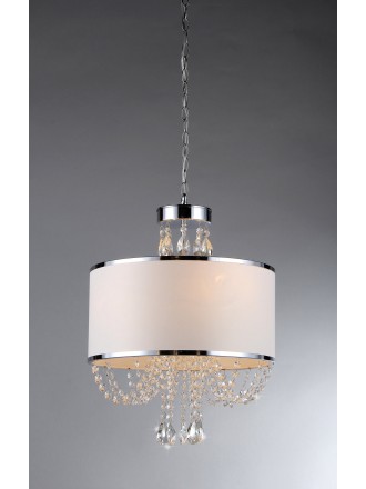 Hera Shaded Crystal-detailed 4-light Chandelier