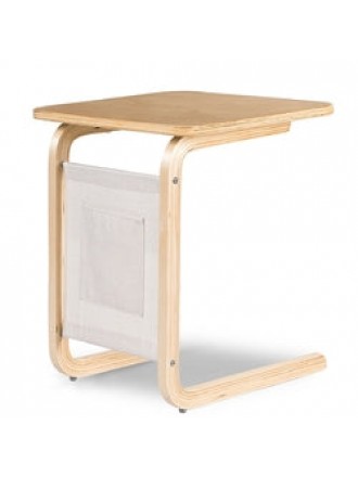 Bentwood Accent Coffee Table Square Tabletop with Storage Bag