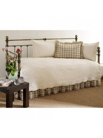 100-Percent Cotton 5-Piece Daybed Bedding Set in Ivory