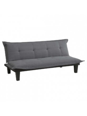Charcoal Microfiber Click-Clack Futon Sofa Bed Lounger