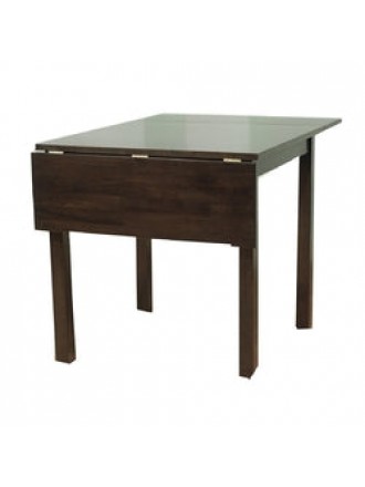 Contemporary Sold Wood Drop Leaf Dining Table in Espresso