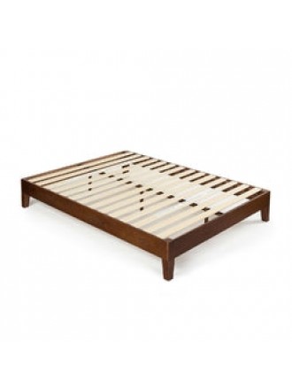 Twin size Solid Wood Platform Bed Frame in Espresso Finish