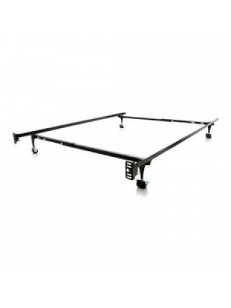 Twin / Full Bed Frame with Rug Roller Wheels and Headboard Brackets